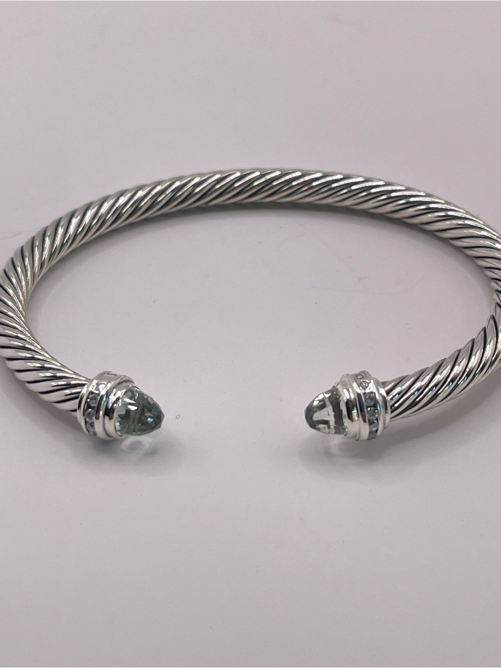 David Yurman Cable Classics 5mm Bracelet Prasiolite and Diamonds